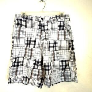 Sonoma Life + Style 100% Cotton Checkerboard Print  Bermuda Shorts Men's 34